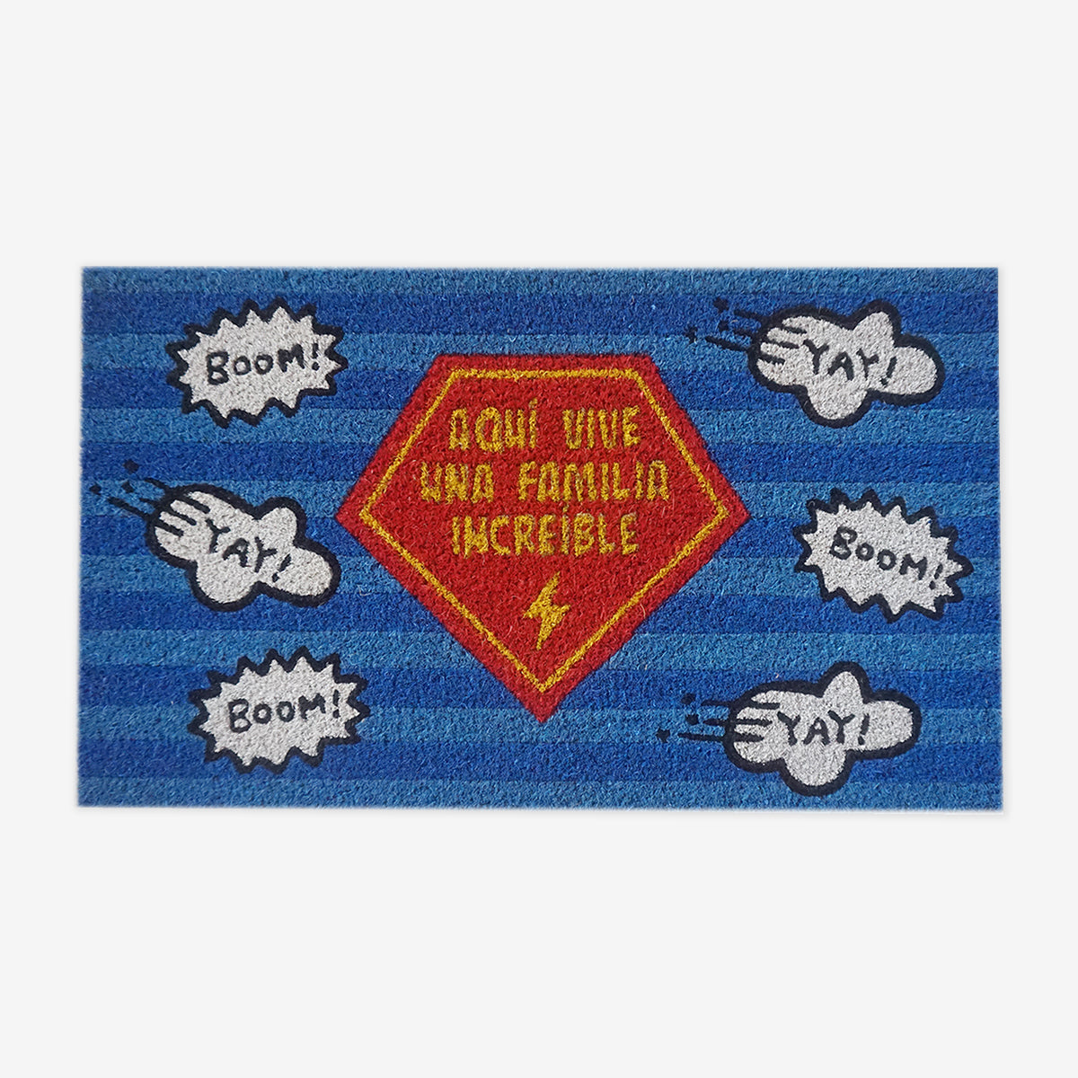 Felpudo "Familia superhéroe"