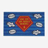 Felpudo "Familia superhéroe"