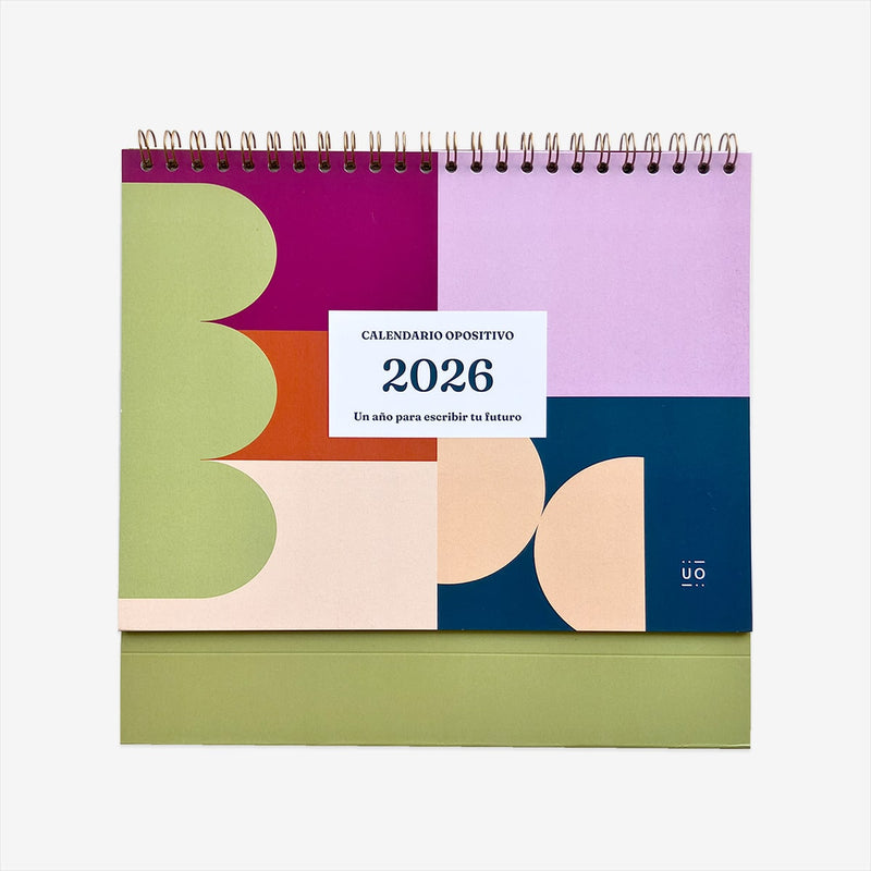 Calendario sobremesa 2026 "Opos"