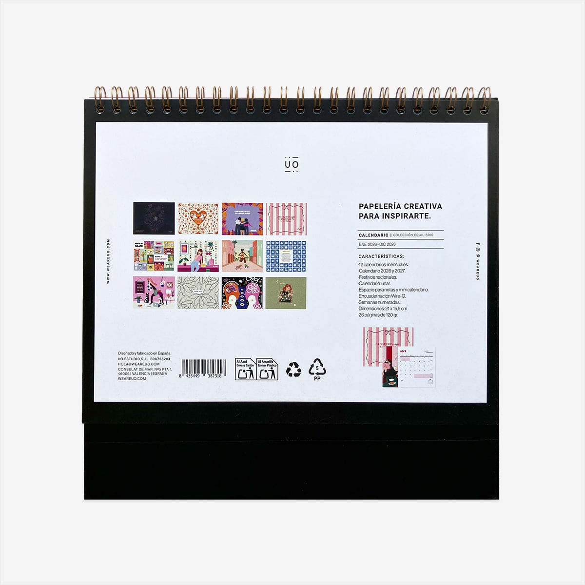 Calendario sobremesa 2026 "Equilibrio"