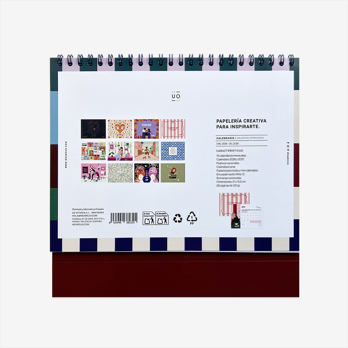 Calendario sobremesa 2026 "Copenhague"