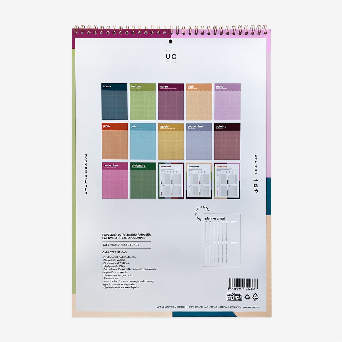 Calendario atemporal pared "Opos"