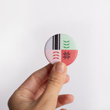 Chapa imantada símbolos tatriz y kufiya