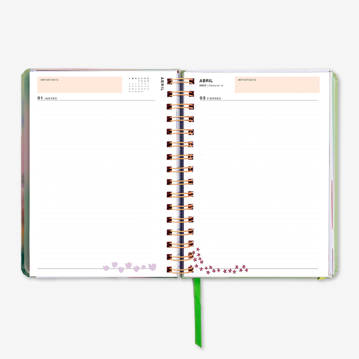 Pack Exclusivo Preventa Agenda Escolar "Bloom" Día Página 2026-27