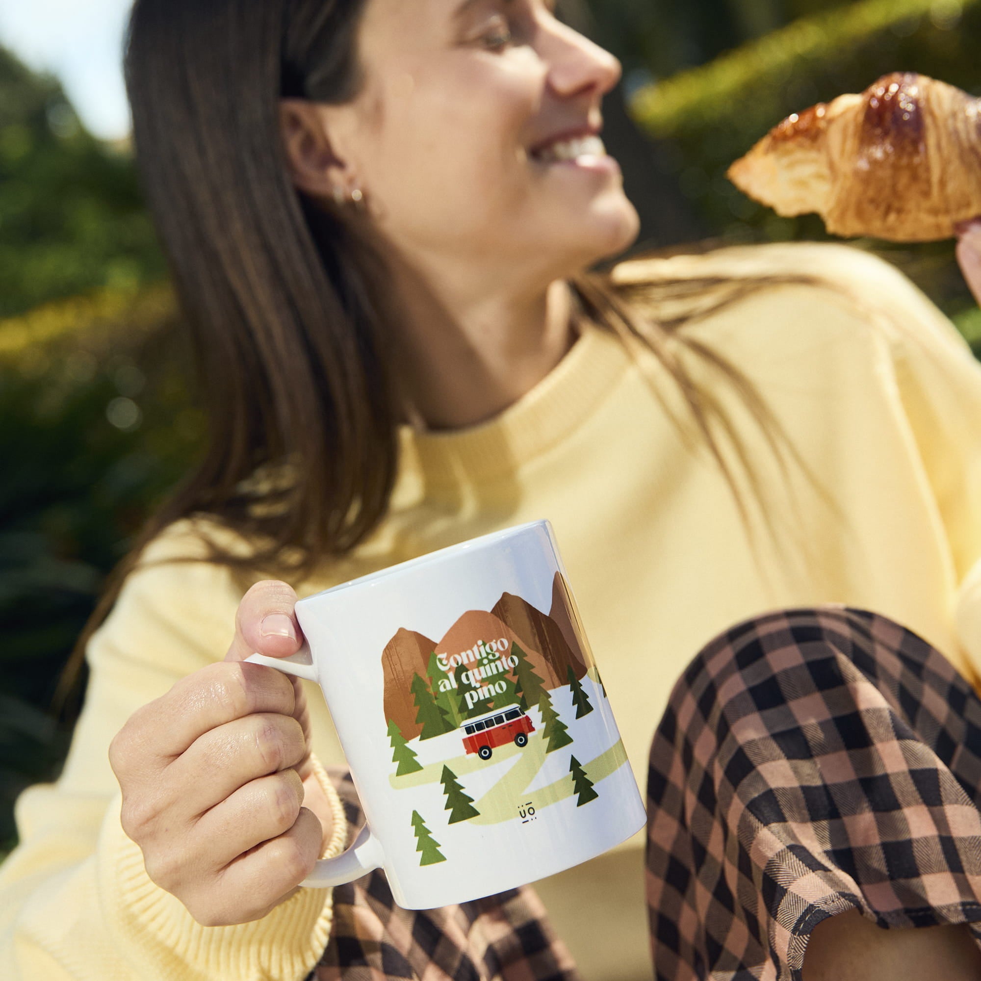 Kit Taza + Posavasos + Llavero "Contigo al quinto pino"