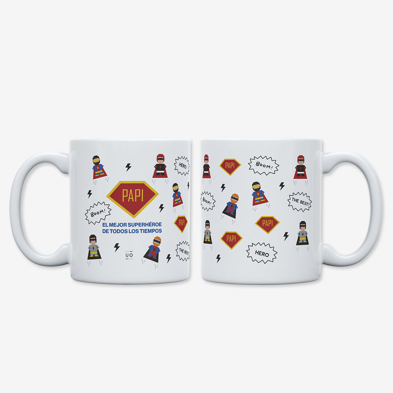Taza "Papi, el mejor superhéroe"