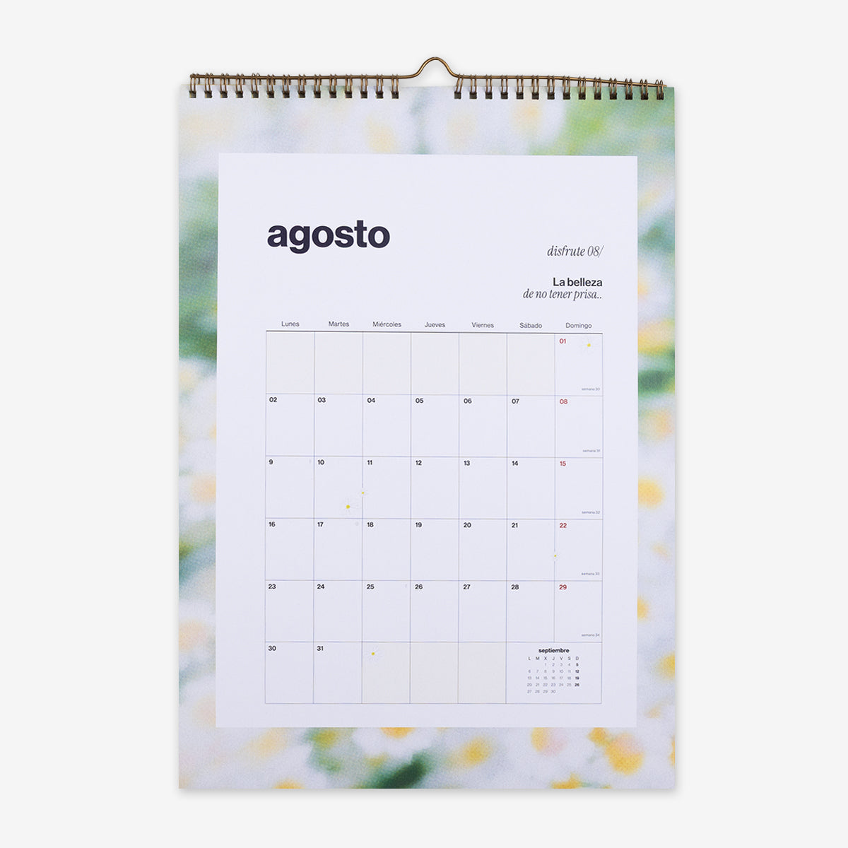 Calendario pared 2027 "Bloom"