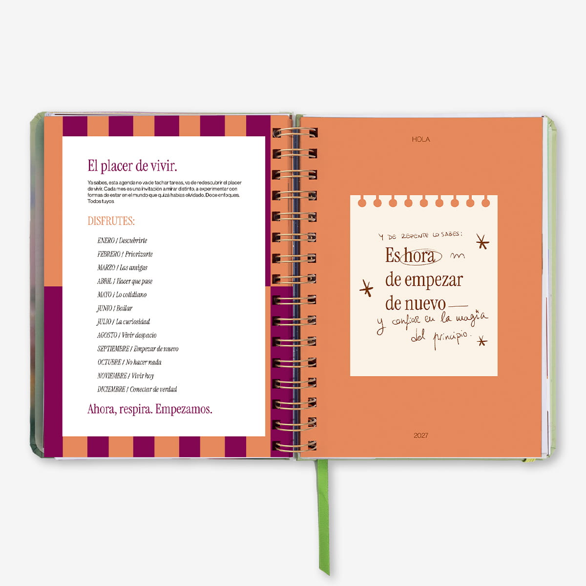Agenda Anual "Bloom" Día Página 2027
