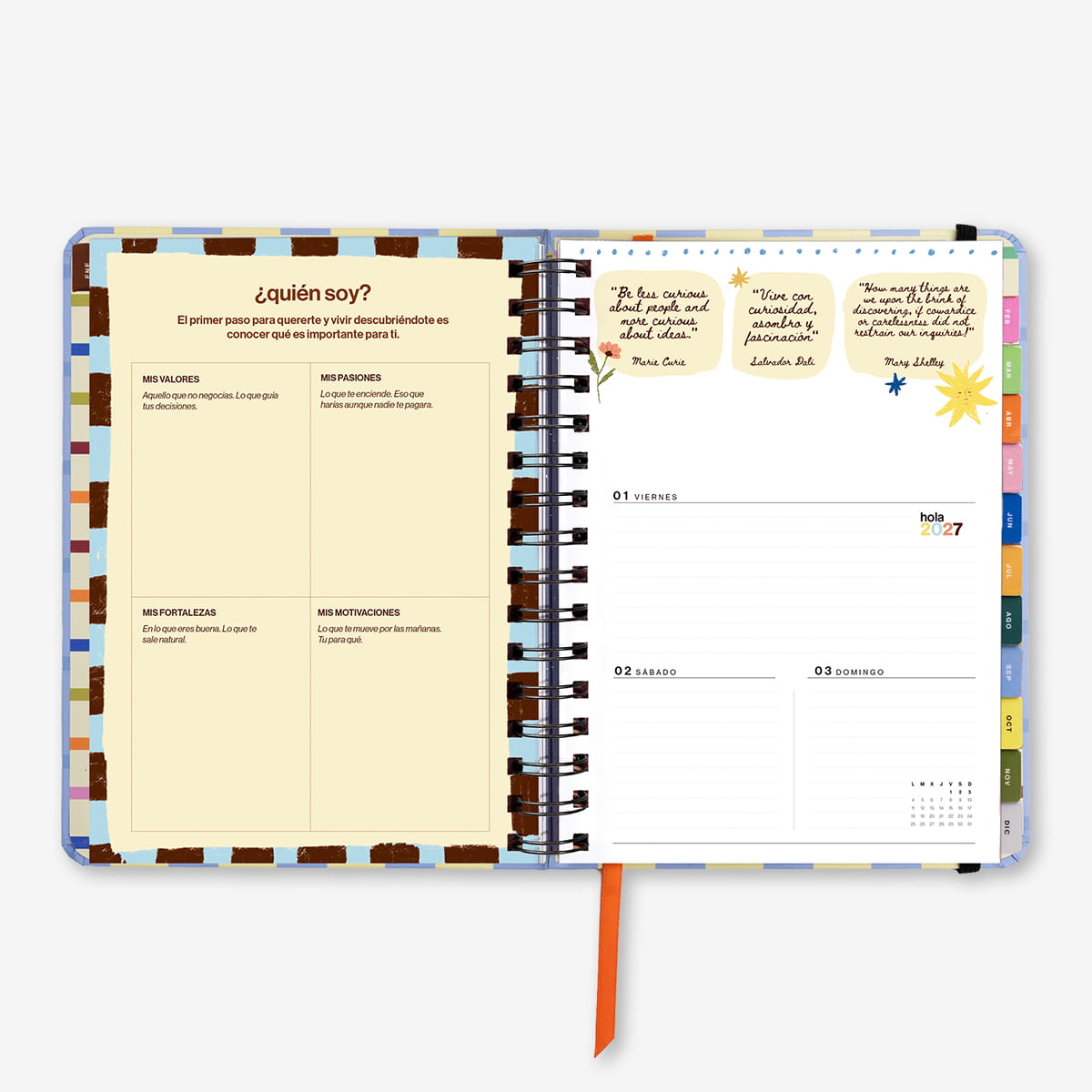 Pack  "Opoagenda" de Agenda Anual Semana Vista 2027 + Papelería