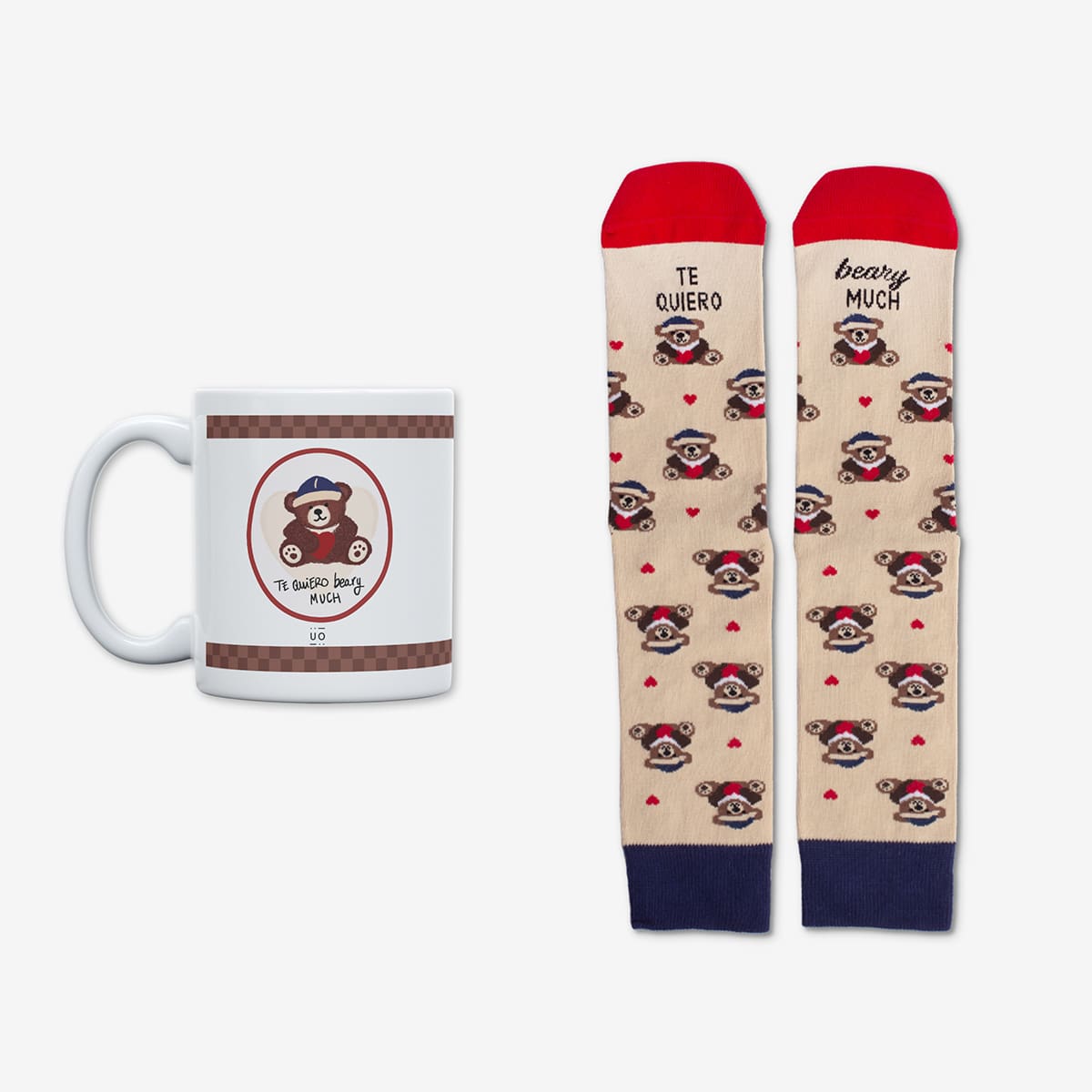 Kit Taza + Calcetines "Te quiero beary much"