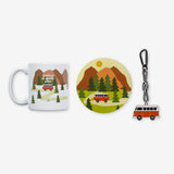 Kit Taza + Posavasos + Llavero "Contigo al quinto pino"
