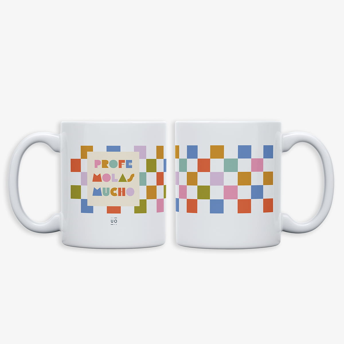 Kit Taza + Posavasos + Llavero metálico "Profe molas mucho"