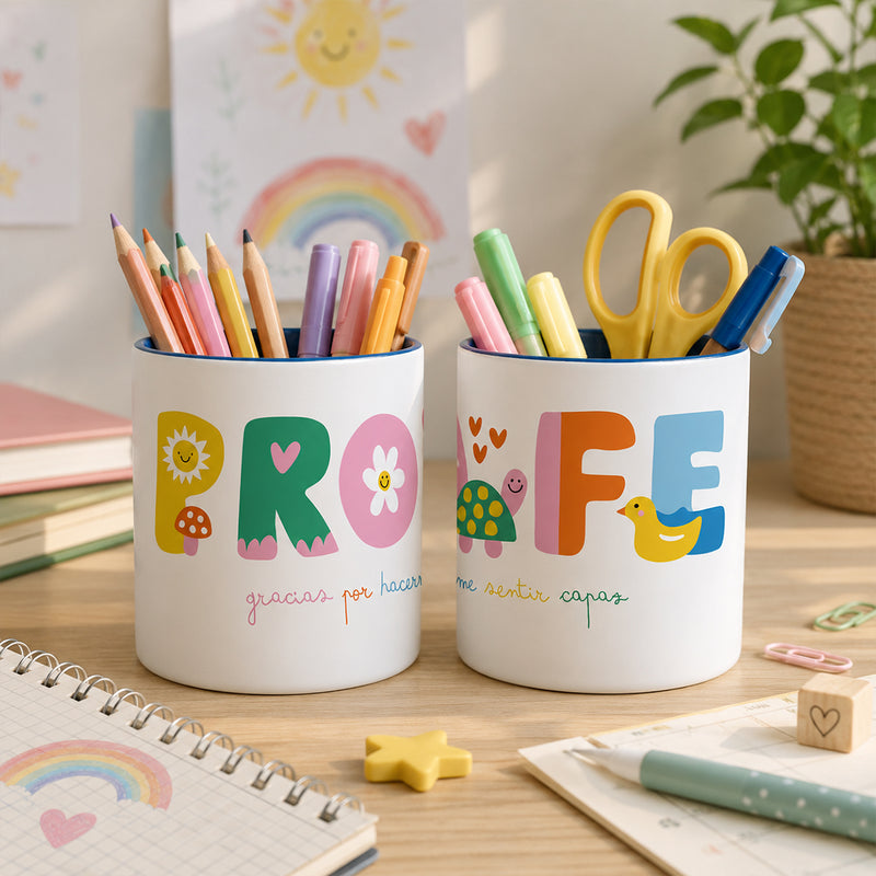 Portalápices "Profe, gracias por hacerme sentir capaz"