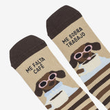 Calcetines "Me falta café, me sobra trabajo"