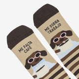 Kit Taza + Calcetines "Me falta café, me sobra trabajo"