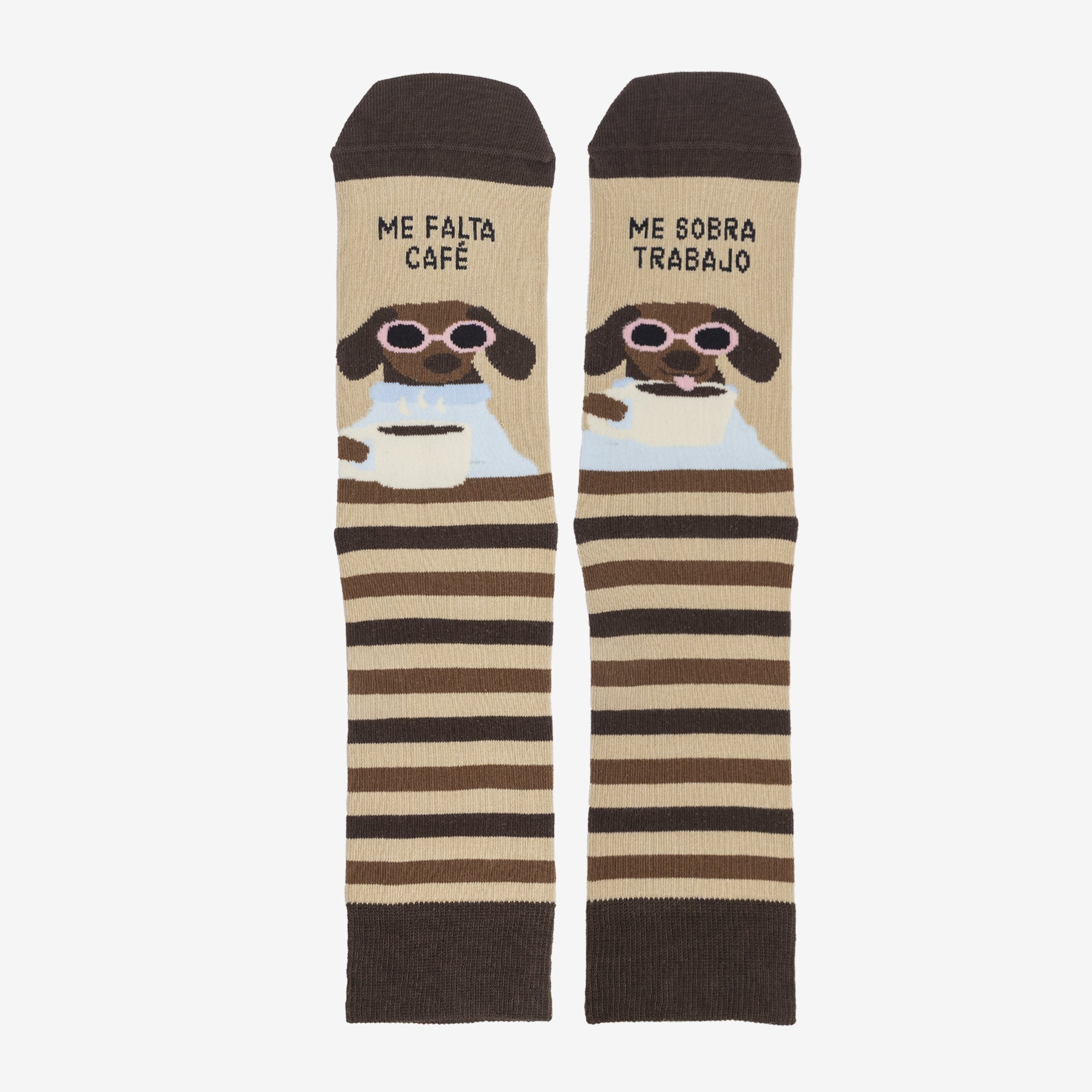 Calcetines "Me falta café, me sobra trabajo"