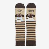Calcetines "Me falta café, me sobra trabajo"
