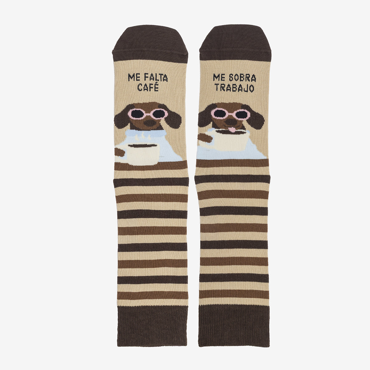Kit Taza + Calcetines "Me falta café, me sobra trabajo"