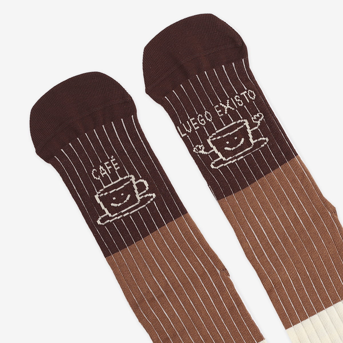 Kit Taza + Calcetines "Café, luego existo"