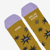 Calcetines "Amiga, brillas mucho"