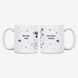 Taza "Me falta café, me sobra trabajo"