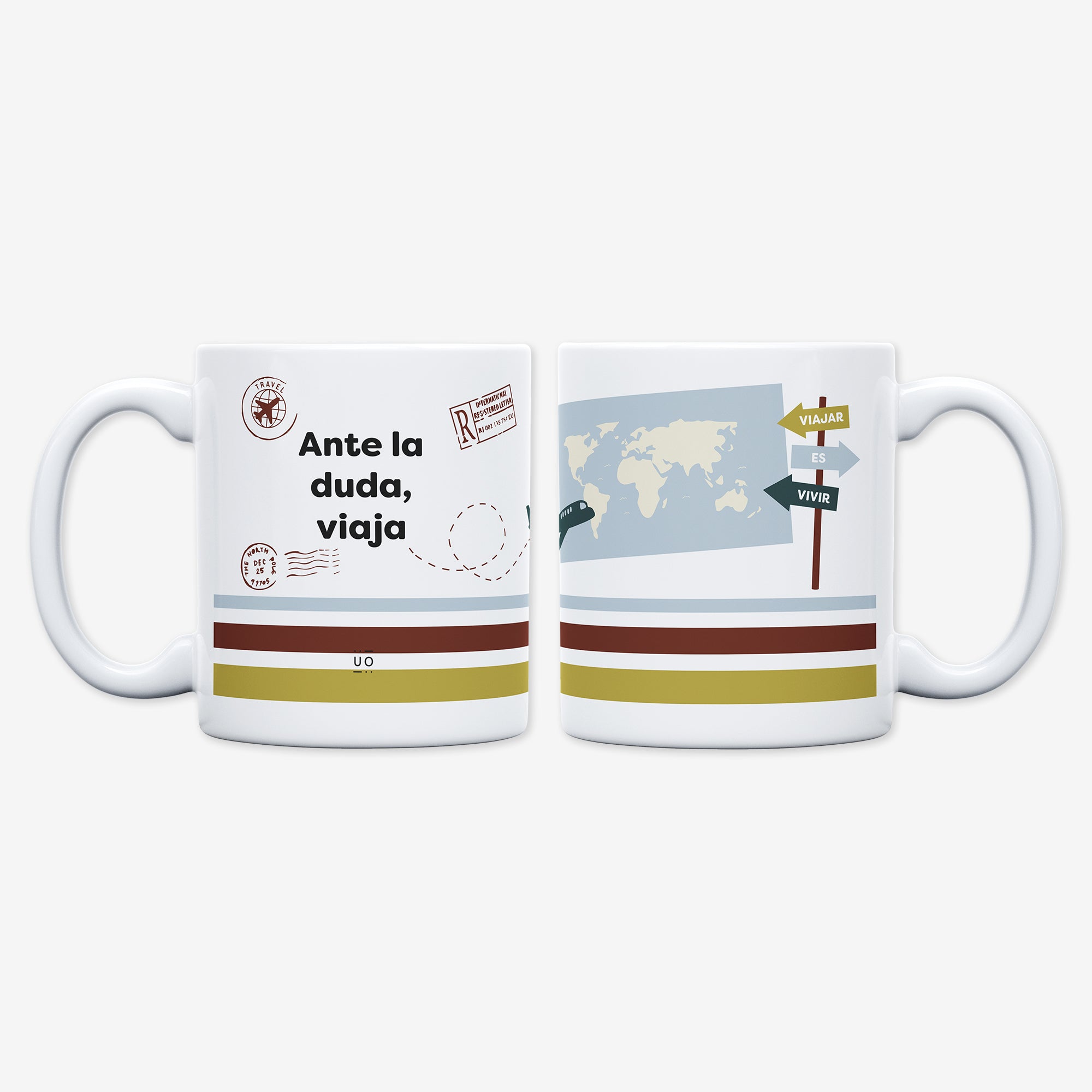 Kit Taza + Calcetines "Ante la duda, viaja"