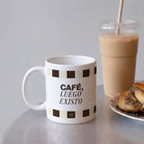 Kit Taza + Calcetines "Café, luego existo"
