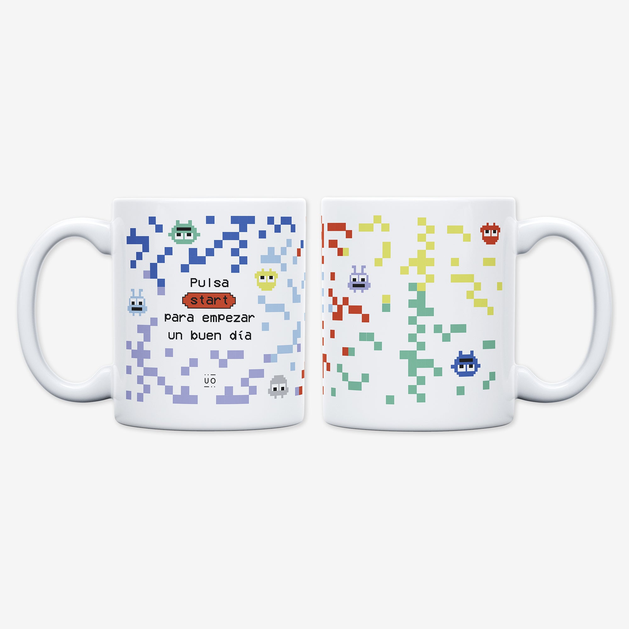 Taza "Pulsa Start para empezar un buen día"
