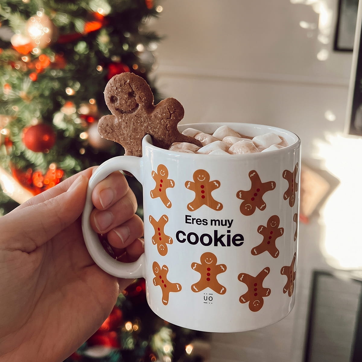 Kit Taza + Calcetines "Eres muy cookie" jengibre