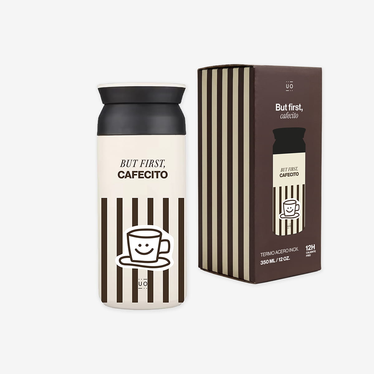 Termo "But first cafecito" acero inoxidable 350 ml