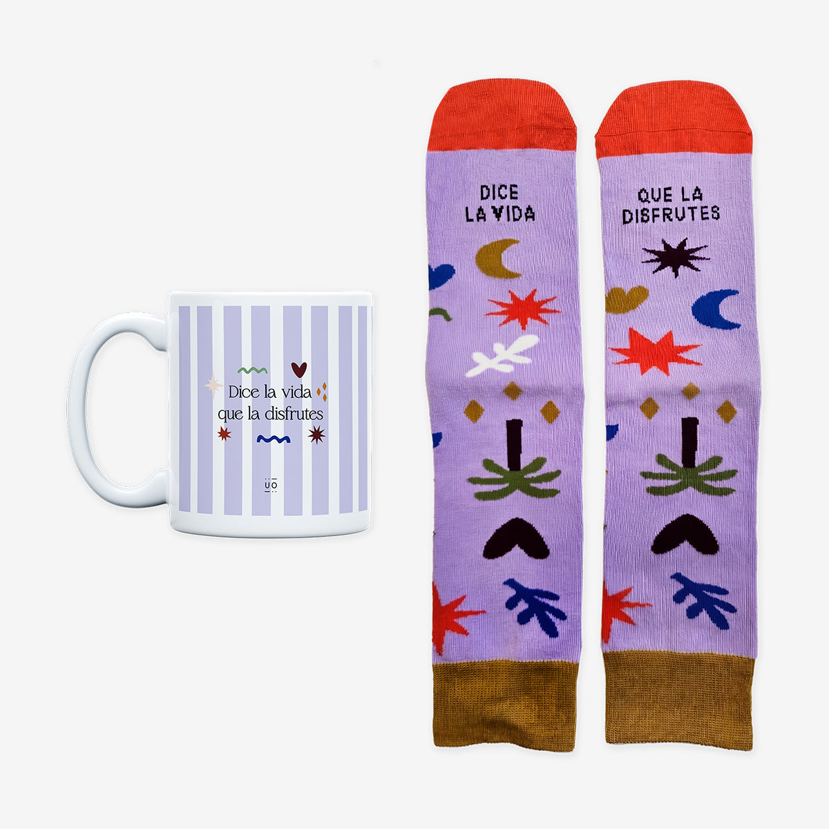 Kit Taza + Calcetines "Dice la vida, que la disfrutes"