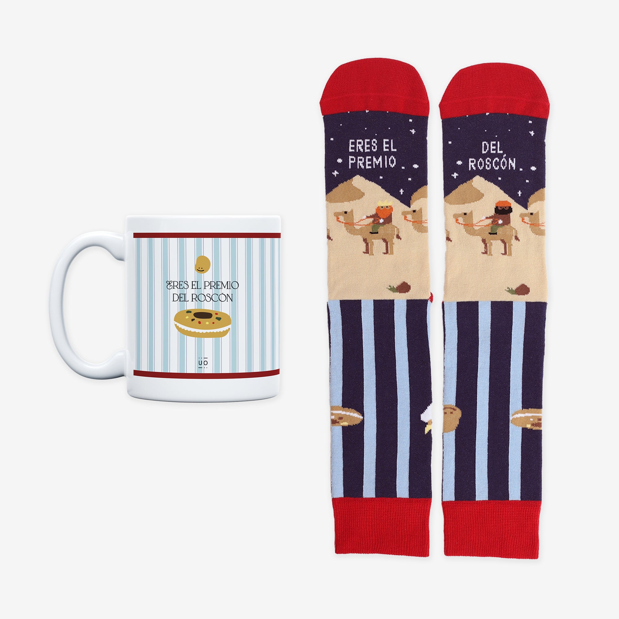 Kit Taza + Calcetines "Eres el premio del roscón"