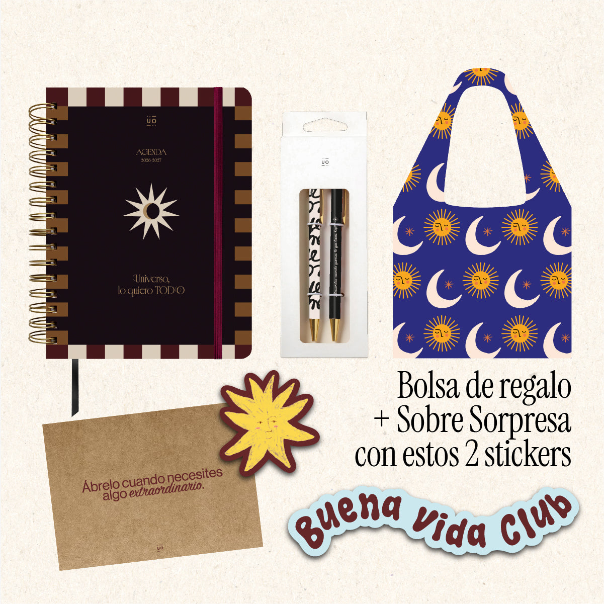 Pack Exclusivo Preventa Agenda Escolar "Universo" Día página 2026-27