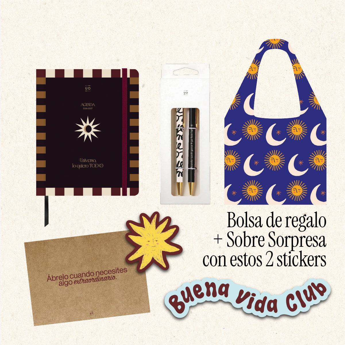 Pack Exclusivo Preventa Agenda Escolar "Universo" Mini 2026-27