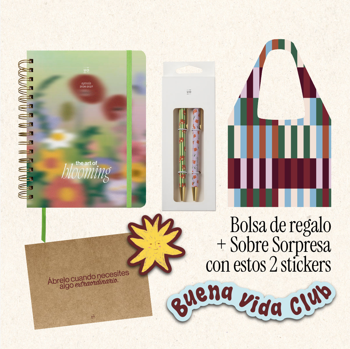 Pack Exclusivo Preventa Agenda Escolar "Bloom" Semana Vista 2026-27