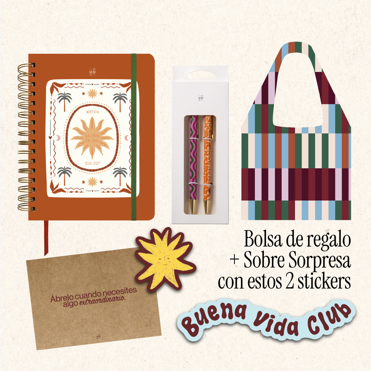 Pack Exclusivo Preventa Agenda Escolar "Sunset" Semana Vista 2026-27