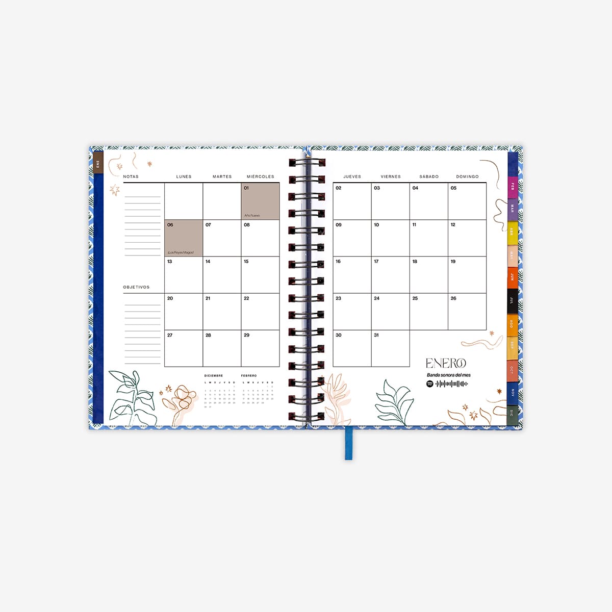 Agenda Anual "La chispa de la vida" Semana vista 2025