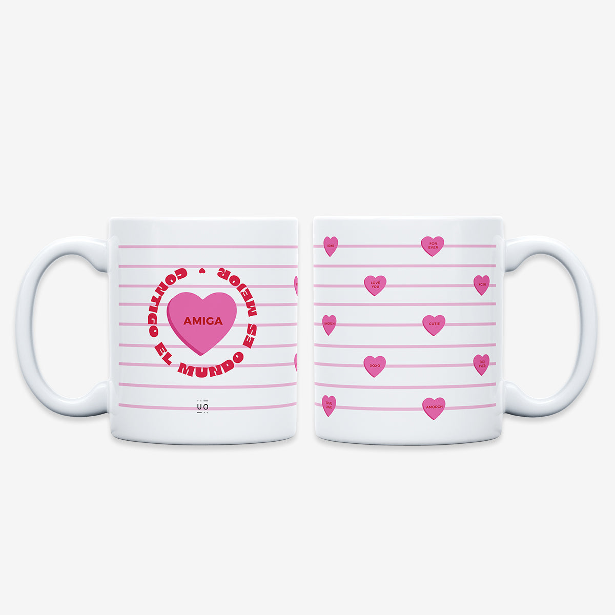 Taza "Amiga contigo el mundo es mejor"