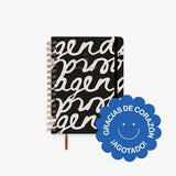 Agenda Escolar "Noir" Semana vista 2025-26