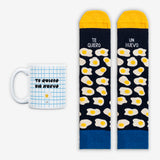 Kit Taza + Calcetines "Te quiero un huevo"