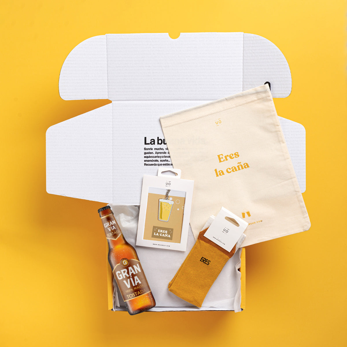 Kit "Eres la caña" con cerveza