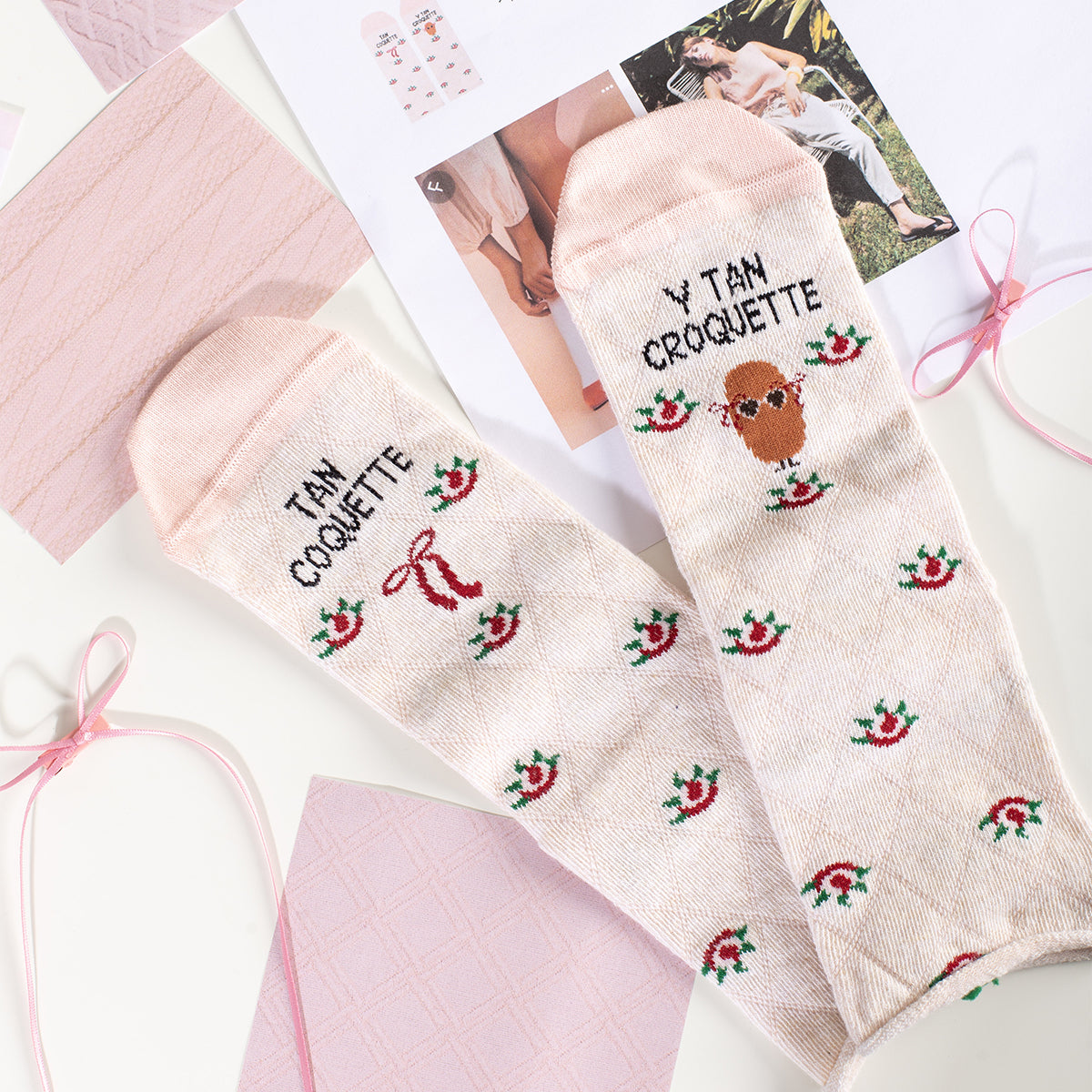 Kit Taza + Calcetines "Tan coquette y tan croquette"