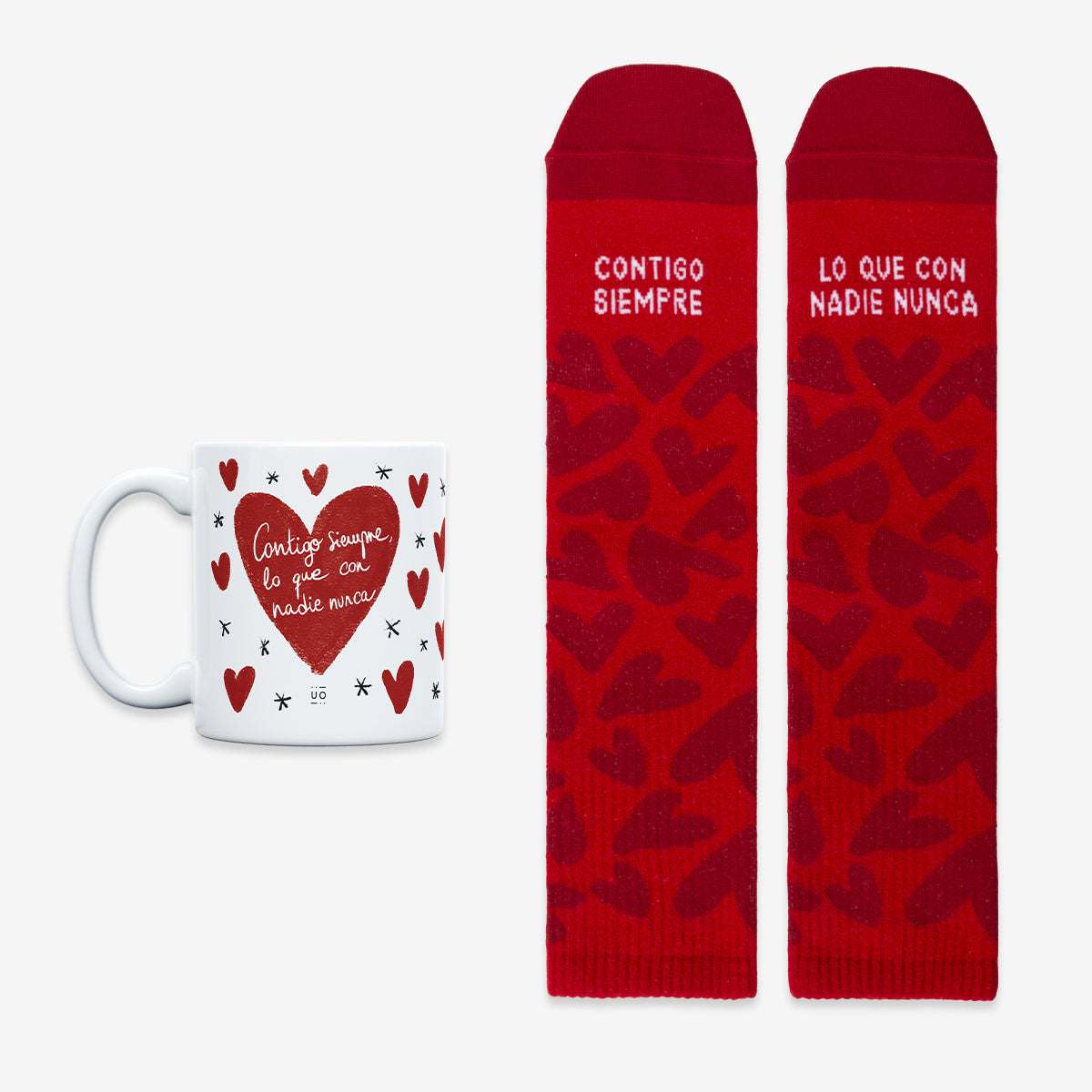 Kit Taza + Calcetines "Contigo siempre, lo que con nadie nunca"