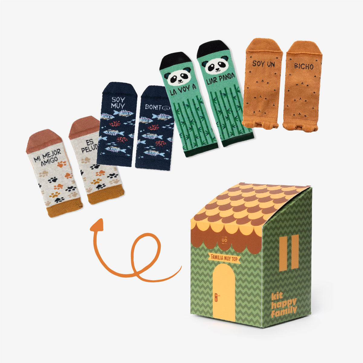 Crea tu Pack Mini Animales con cajita "Somos Top" jirafas  de regalo