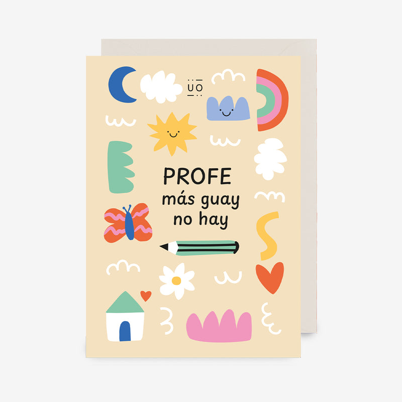 Postal "Profe más guay no hay"