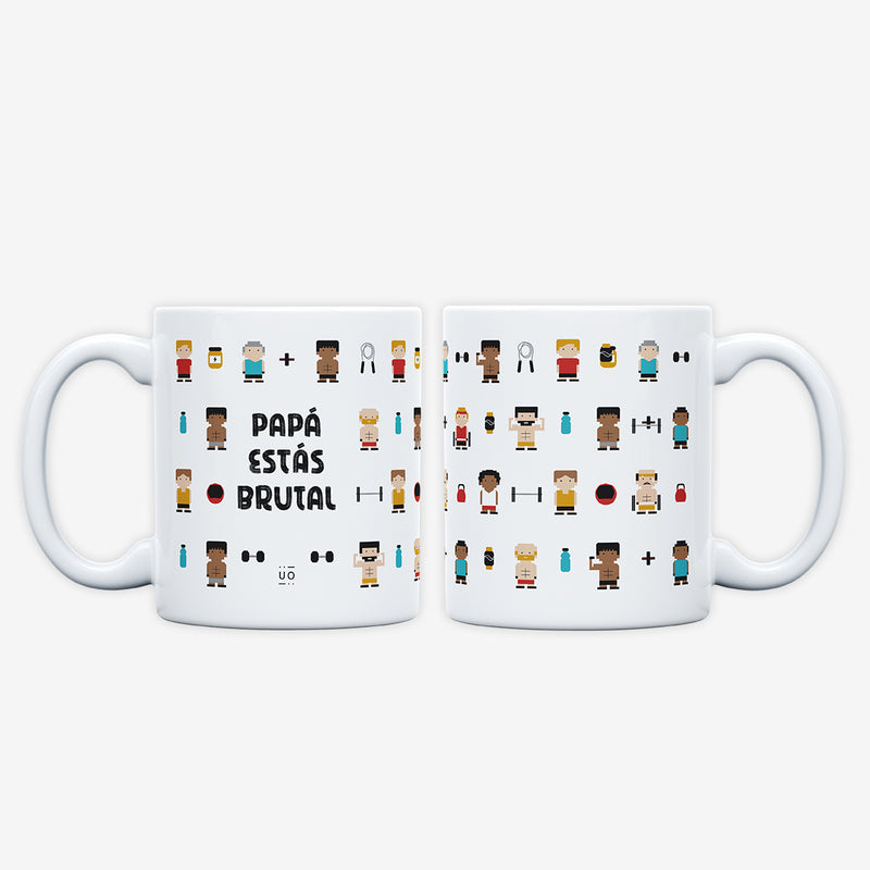 Taza "Papá estás brutal"