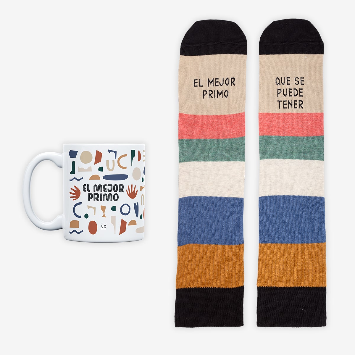 Kit Taza + Calcetines "El mejor primo que se puede tener"