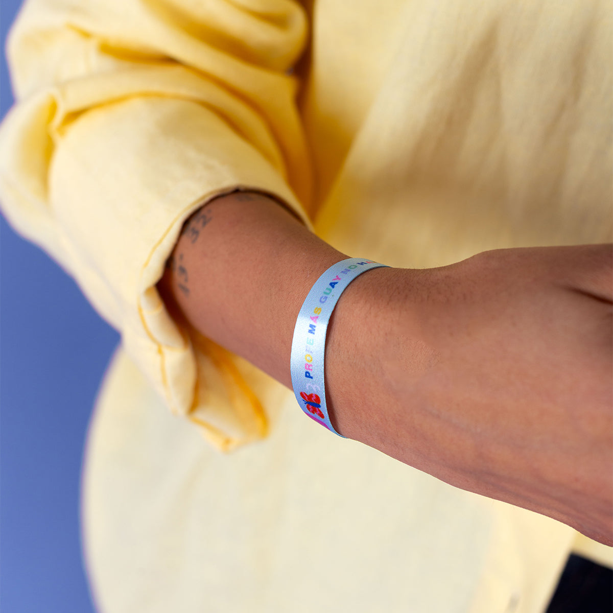 Pulsera de tela "Profe más guay no hay"