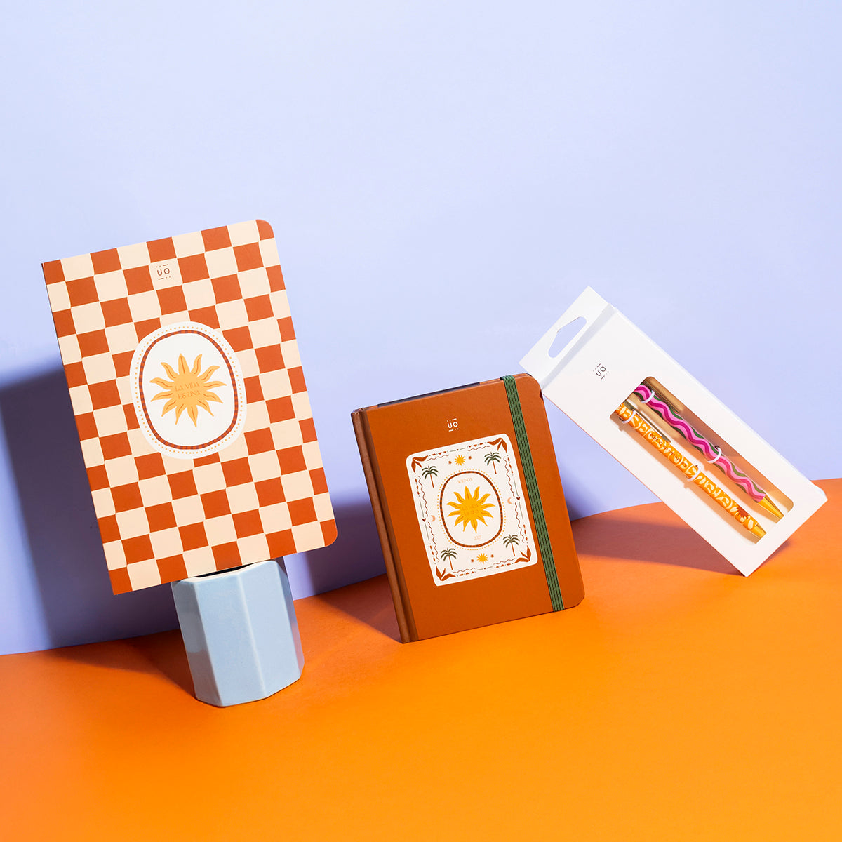 Pack  "Sunset" de Agenda Anual Mini 2027 + Papelería