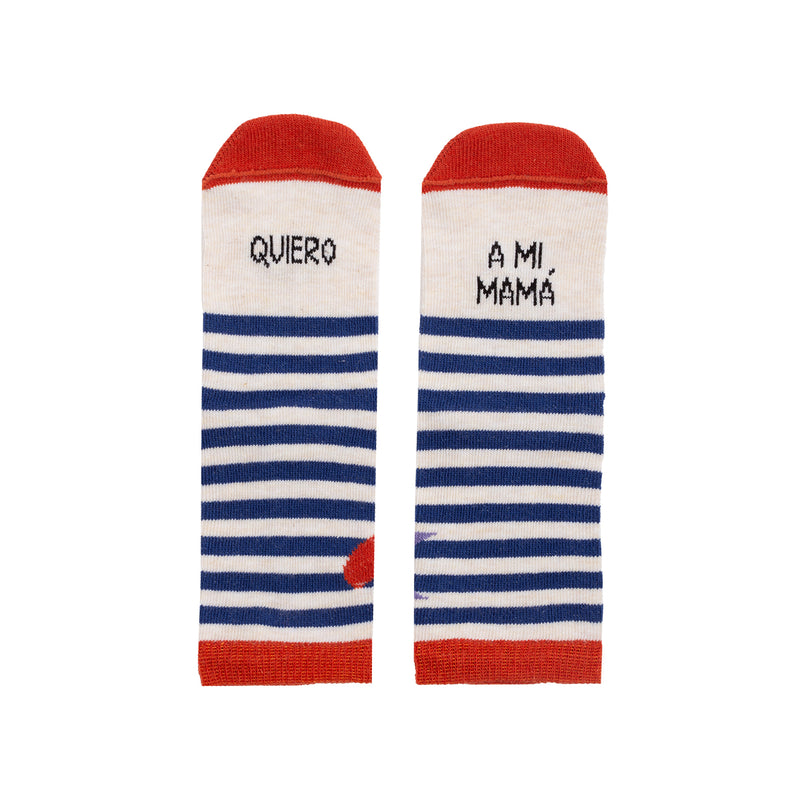 Mini calcetines "Quiero a mi mamá" (marinero)